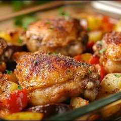 This is the most delicious chicken thighs recipe ever! Simple and quick!