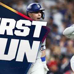 FIRST RUN of the 2024 World Series! (Dodgers score first!)