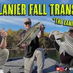 Bass Fishing the Fall Transition on Lake Lanier (Spots, Largies and STRIPER!!!)