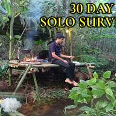 30 day survival in the forest _ build shelter and cooking