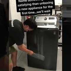 Unboxing a new appliance