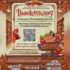 Nominate a family in need to go on a Thanksgiving grocery shopping spree