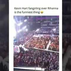 Kevin Hart Fangirling Over Rihanna Is The Cutest Thing 😂 #shorts #kevinhart #rihanna