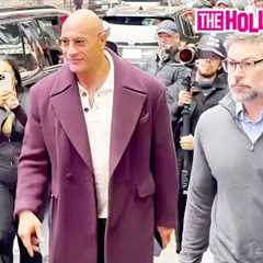 Dwayne Johnson Aka 'The Rock' Shows Love To Fans While Stopping By Good Morning America In New York