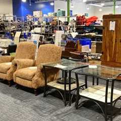 GOODWILL SHOP WITH ME FURNITURE TABLES CHAIRS CHRISTMAS DECOR KITCHENWARE SHOPPING STORE WALKTHROUGH