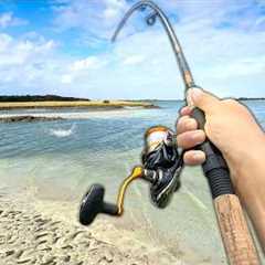 Fishing a NEW Saltwater Creek! Eating Whatever I Catch.. (Catch and Cook)