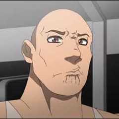 The Rock Eyebrow Raise Meme but it's Anime