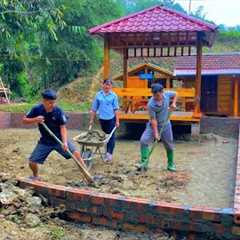 Day 2 journey to renovate the fish pond. PHIN & DAU, TU with talented hands - Forest life..