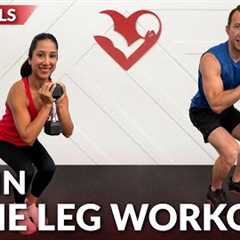 30 Min Home Leg Workout with Dumbbells for Women & Men - Lower Body Workouts with Weights