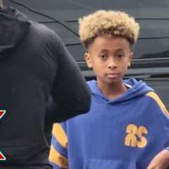 Blac Chyna's Son King Cairo Takes Flight With Bodyguard At LAX