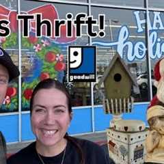 Goodwill Thrift With Me Christmas and Antique Home Decor For Reselling