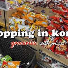 shopping in korea vlog 🇰🇷 supermarket food with prices 🍔 cooking & snacks unboxing