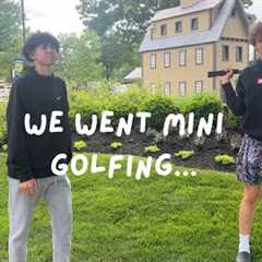 i took my friends mini golfing...