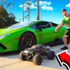 MY LAMBORGHINI vs 100MPH RC CAR RACE!