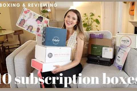 Unboxing and Reviewing 10 Popular Subscription Boxes | Summer 2020 Lifestyle, Crafts, Food &amp;..