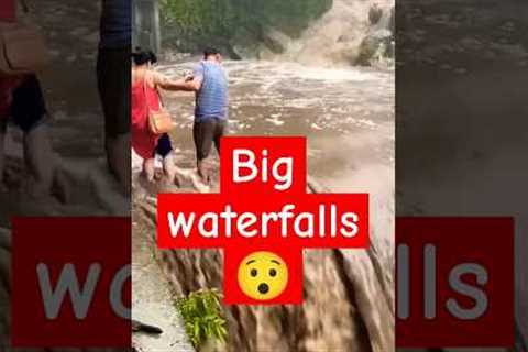 Be careful at waterfalls #trending #waterfall #video #viral #shorts #accidents #bhargav_universe