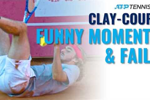 Funny Tennis Clay-Court Moments &amp; Fails 😂