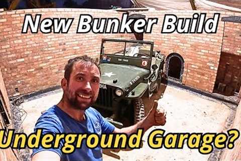 Underground Bunker build, walls stairs and Jeep