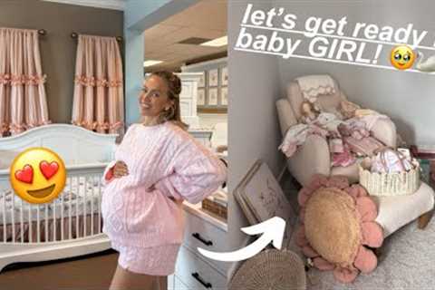 BABY GIRL SHOPPING for baby #3 + starting the nursery 🥹💕