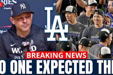 URGENT! LOOK WHAT AARON BOONE SAID ABOUT THE DODGERS WORLD SERIES CHAMPIONS! [Los Angeles Dodgers]
