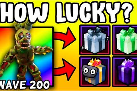 Beating 500+ WAVES OF ENDLESS for 2X LUCK GIFTS... (Five Nights TD)