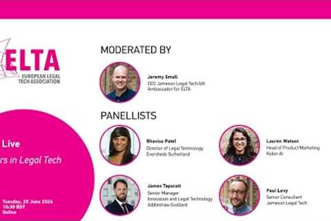 ELTA Live | Careers in Legal Tech