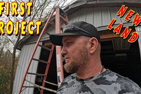 FIRST BIG UPGRADE TO NEW LAND tiny house, homesteading, off-grid, cabin build, DIY, HOW TO, sawmill