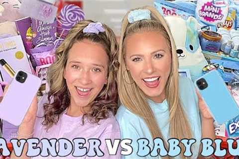 LAVENDER 🦄🍬VS BABY BLUE 🧊💎 TARGET SHOPPING CHALLENGE!