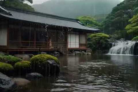 Deep Sleep With Rain In The Japanese Zen Garden on Saturday🌧️Calming Rain for Deep Sleep..