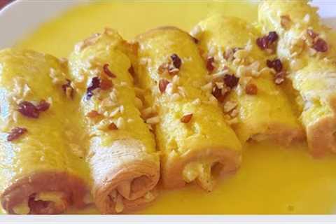 Bread Malai Rolls | 10 minute Dessert | Easy Dessert Recipe | Soft and Creamy Malai Bread Dessert
