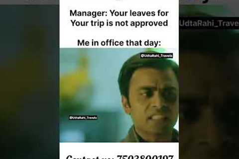Me vs My manager #trending #travel #funny #shortsyoutube #memes #adventure #shorts #fun #funnymemes
