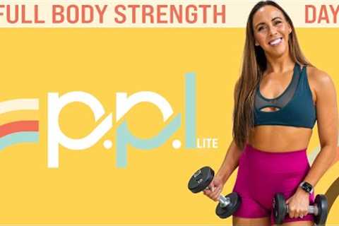 AT-HOME STRONG! Dumbbell Only Full Body Strength Workout | PPL - Day 1