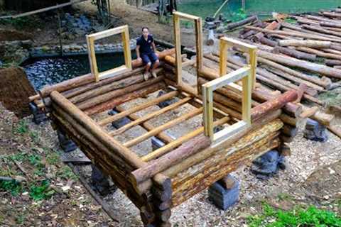 Building A Log Cabin (New House - Ep4) Stacking Log Walls