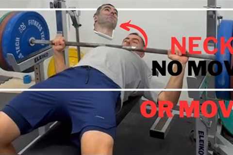 Why I LIFT my head when I BENCH PRESS. Shoulder Health and neck pain.