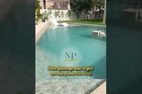 Pool Landscape Installation #youtube #youtubeshorts #dubai #pooldesign #shorts