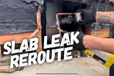 Rerouting Waterline for Slab Leak Repair | Plumbing Vlog for Apprentice Plumber