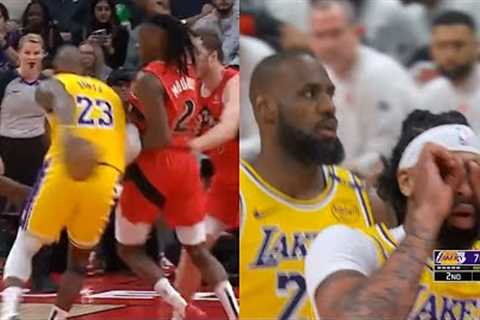 LeBron James had everyone hyped with filthy dimes to Anthony Davis vs Raptors