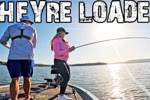 SHE CRUSHES THE BASS! Hooked Up With A TON OF BASS Fishing Lake Guntersville!