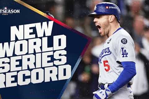 6 STRAIGHT WORLD SERIES GAMES WITH A HOME RUN! Freddie Freeman sets a new record!