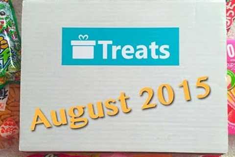 Treats Subscription Box August 2015 Opening Food Snacks Candy