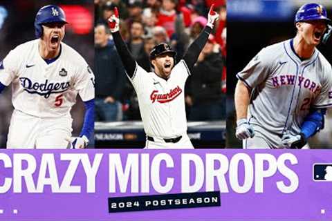 MIC DROP moments from the 2024 Postseason! Best bat flips and reactions!