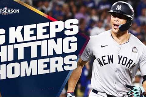 GIANCARLO STANTON's FIRST World Series home run! (Four straight games with a homer!)