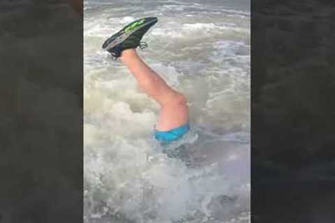 when you get too confident around big waves... #shorts