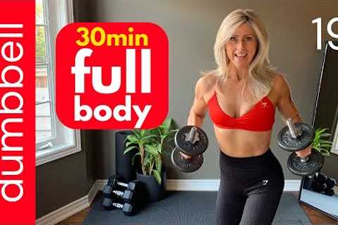 DUMBBELL WORKOUT full body weight training at home! [strength &amp; muscle]