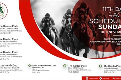 LRC Live  - 11th Day Lahore Winter Meeting 2024-2025 | November  10th, 2024 #horse #race #horserace