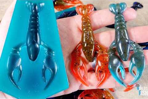 HAND-MADE Custom Crawfish Bait Mold: Pouring Realistic Fishing Lures