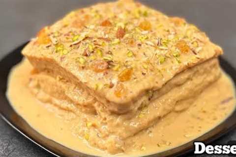 only milk and bread easy dessert | indian dessert recipes | bread malai dessert | caramel Dessert