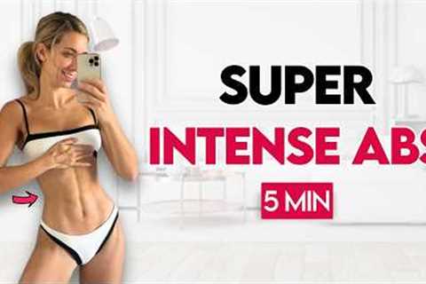 5 min Abs Burn 🔥 Intense Pilates Workout at Home | No Equipment, All Levels!