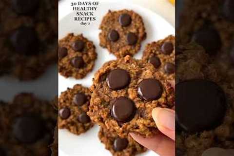 4-ingredient Healthy Cookies😍 #healthyrecipes #healthydessert #snacksrecipe