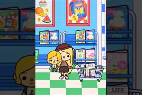 🛒 Ultimate SLOMO Shopping Spree at Toca Boca Supermarket! 🛒 #tocaboca #shorts